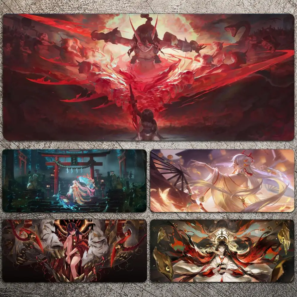 

Game Anime Onmyoji Mousepad Large Gaming Mouse Pad LockEdge Thickened Computer Keyboard Table Desk Mat