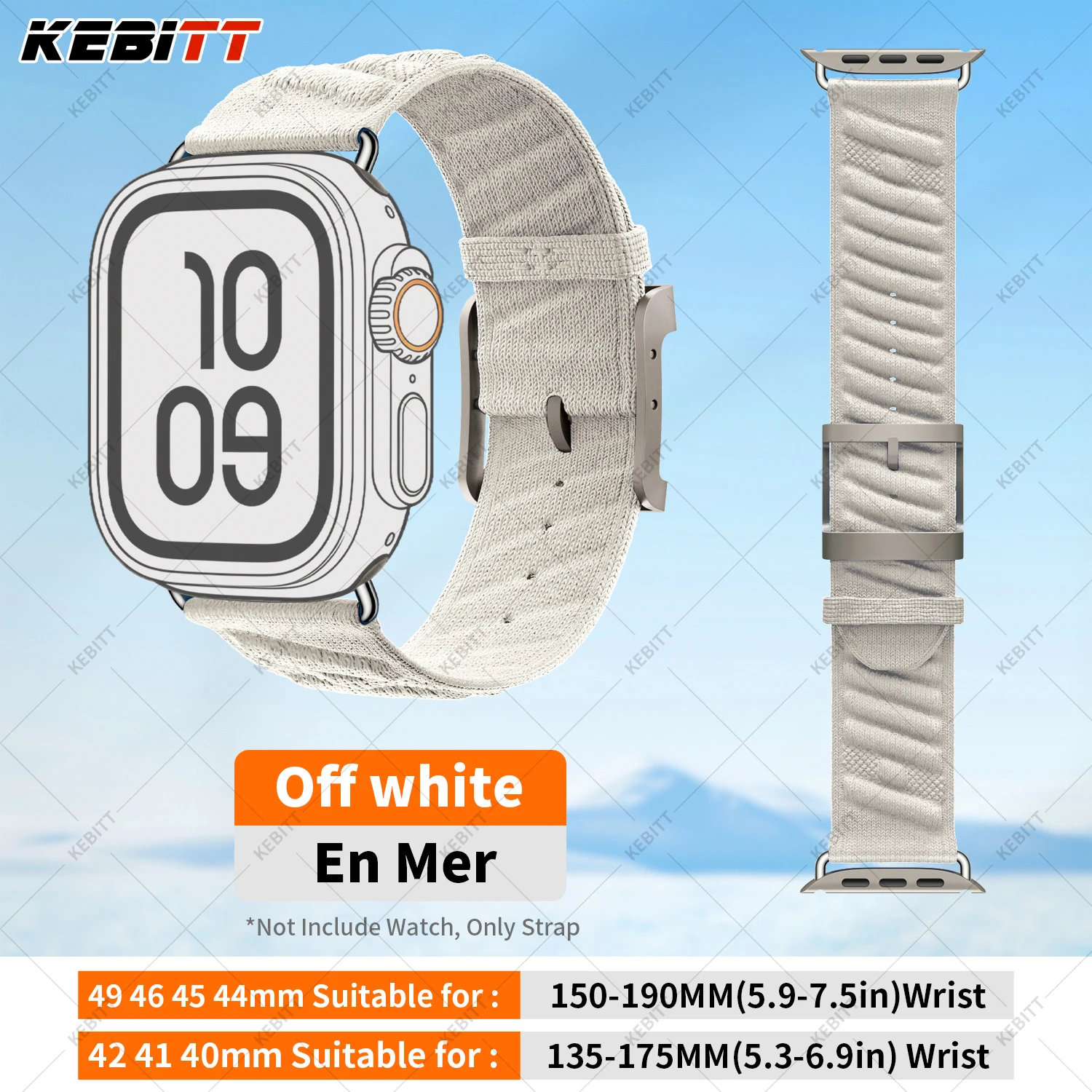 Kebitt New En Mer Bleu Nuit Single Tour Iwatch Band 42 mm für Apple Watch Ultra 3 2 Serie 11 10 9 8 7 6 Se 3 Armband 46 mm 45 49 mm 6