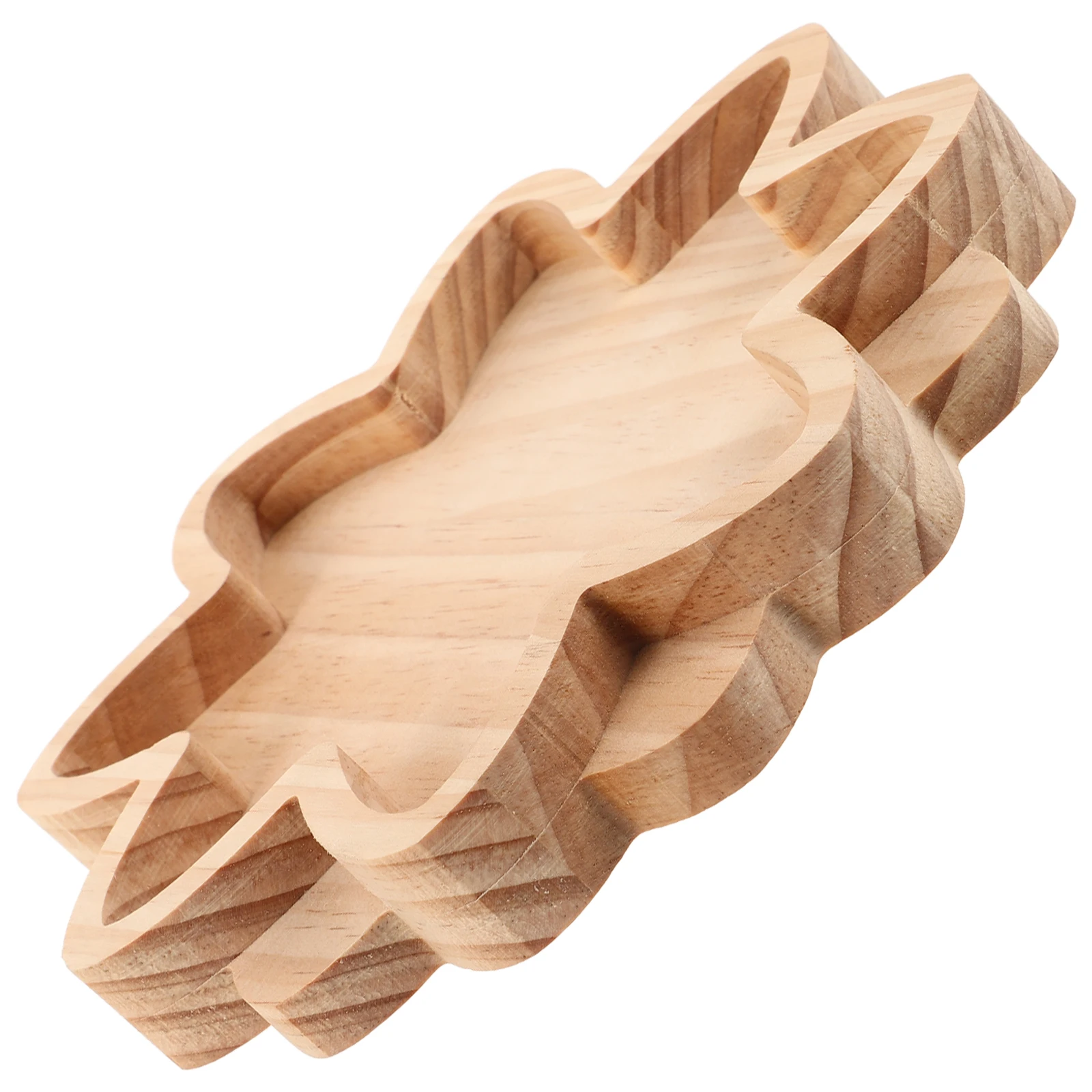 

Lotus Shaped Wooden Crystal Display Tray Natural Wood Texture Jewelry Storage Plate Bracelet Bead Board Home Decoration Beads