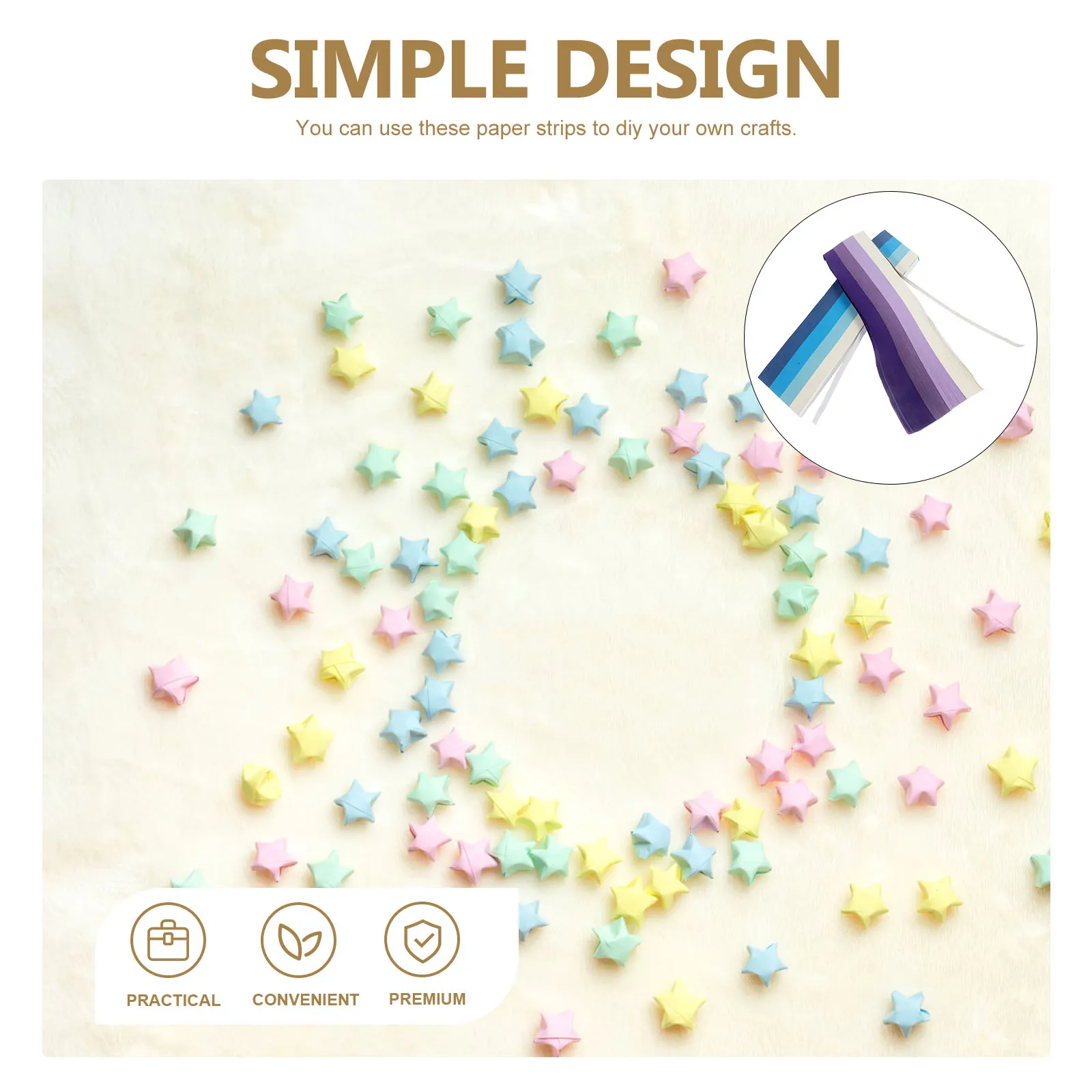 

1080Pcs Star Origami Paper Strips Colored Double Sided DIY Craft Paper for Gifts Making Origami Paper, DIY Star Strip