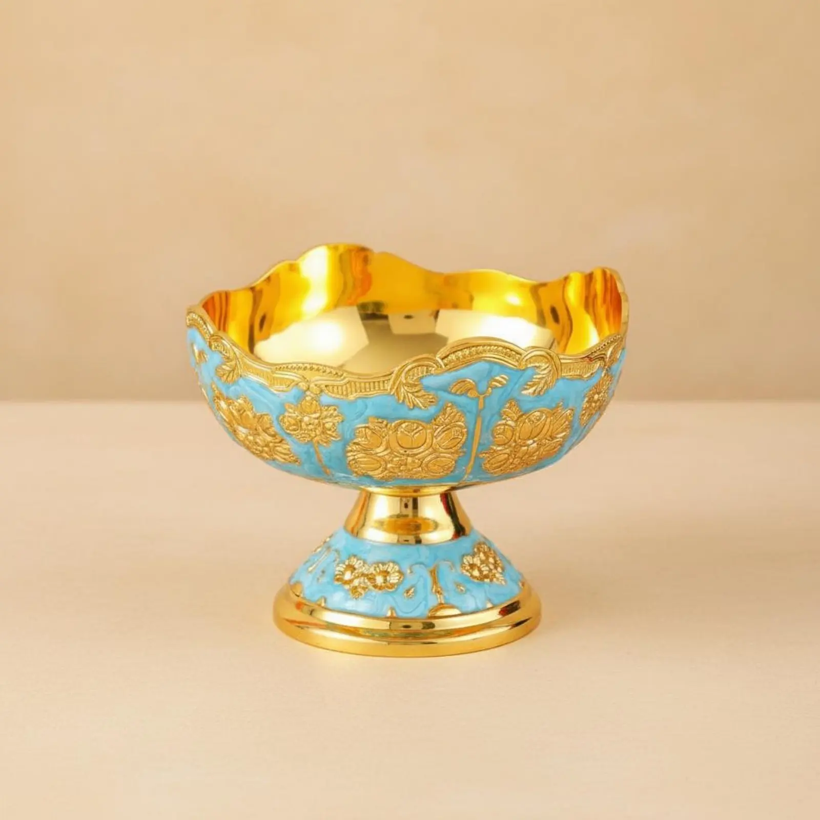 

3 Pieces Pedestal Fruit Bowl Elegant Design Gold Fruit Bowl Home Decor Versatile Use Tableware Lightweight for Living Room