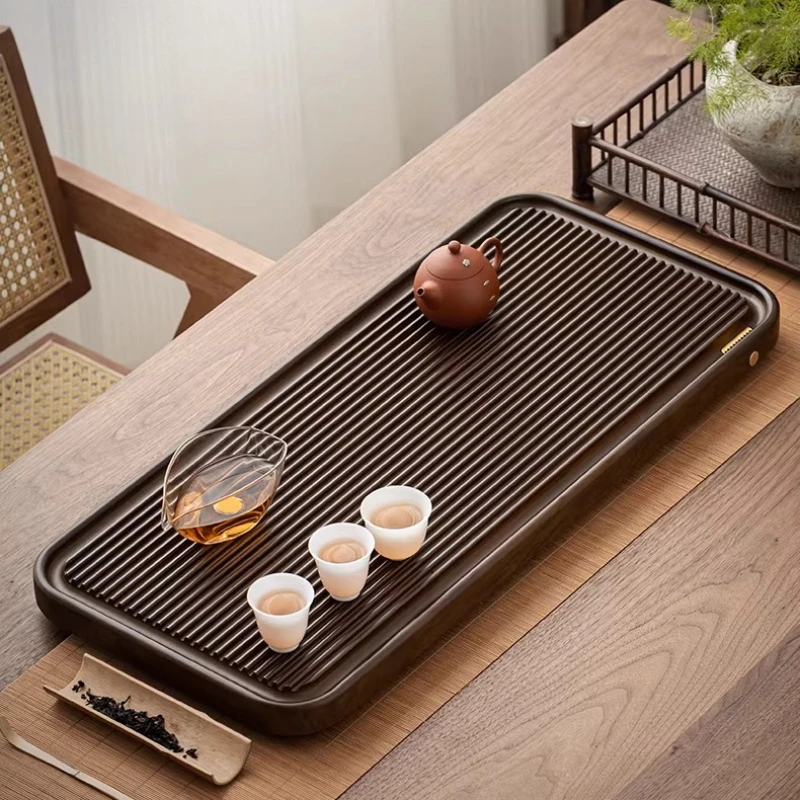 Bamboo Rectangular Wooden Tea Tray Chinese Luxury Small Tea Tray Modern Creative Multipurpose bandejas de madera Tea Supplies