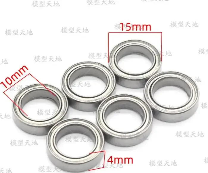 6 pezzi lunga durata HSP 02138 set di cuscinetti a sfera 15x10x4mm per auto da corsa RC per modelli in scala 1/10 barca per auto RC