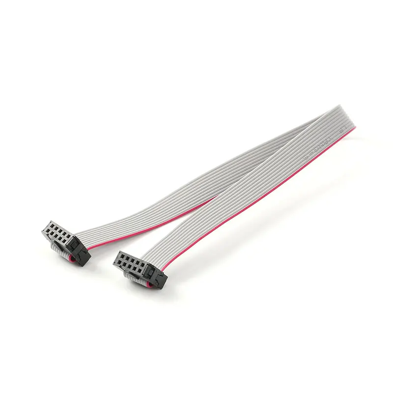 2.54MM Pitch 30CM JTAG ISP AVR Download Cable Wire 300mm FC-6/10/14/16/20/40P Pin 6P 10P Connector Gray Flat Ribbon Data Cable