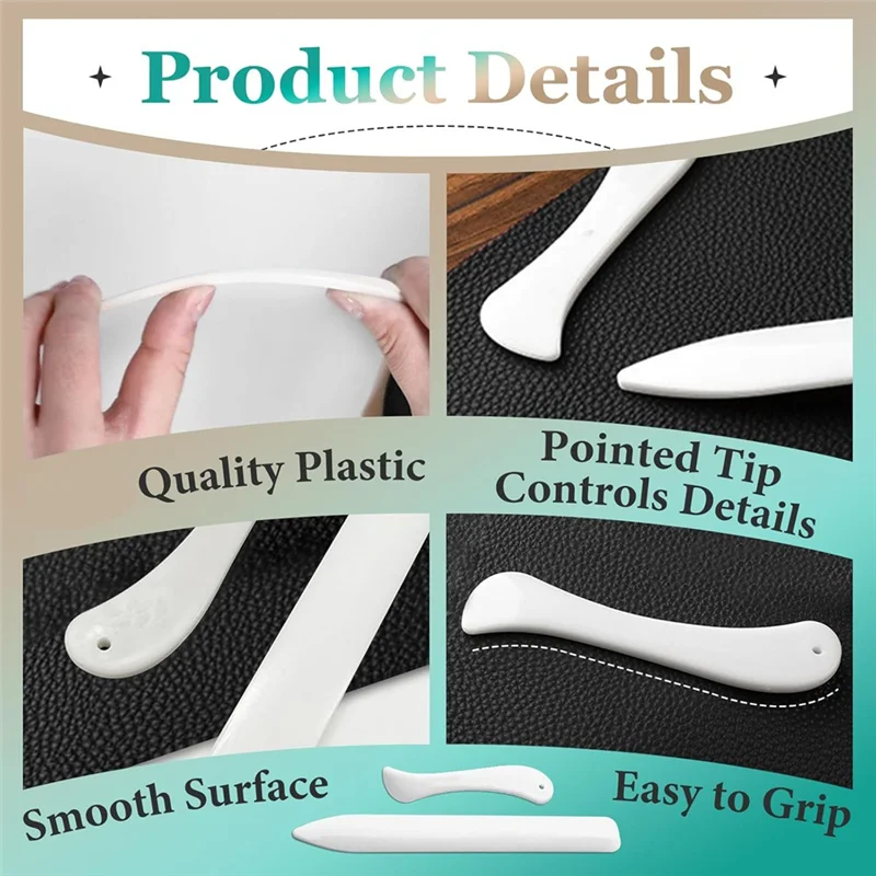 

Durable-Plastic Bone Folder Paper For Card Making, Leather Cards DIY Handmade Burnishing, Bookbinding,Plastic Bone Folder Paper