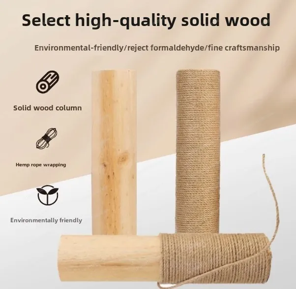 for Cat Tree Tower DIY Cat Climbing Frame Replacement Post Sisal Rope Entangle Kitten Toy Scratch Furniture