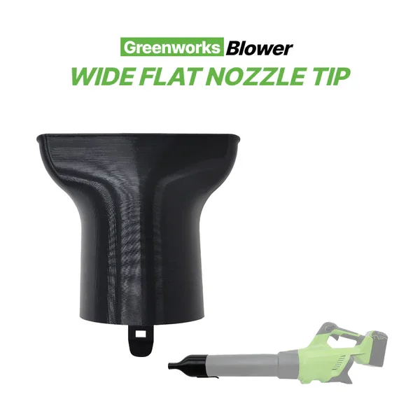 Wide Flat Nozzle Tip Leaf Blower Attachment Compatible with Greenworks Blower, Wide Airflow Nozzle Garden Power Tool Accessory
