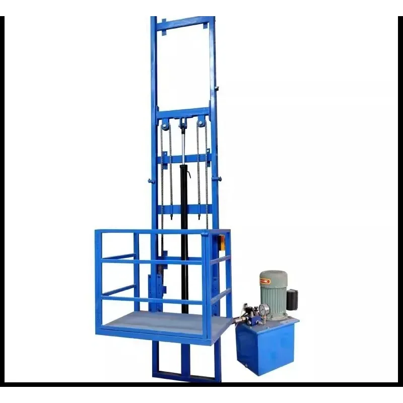1~ 6M elevator Hydraulic freight elevator Simple factory Small warehouse Guide rail Lifting platform Electric hoist
