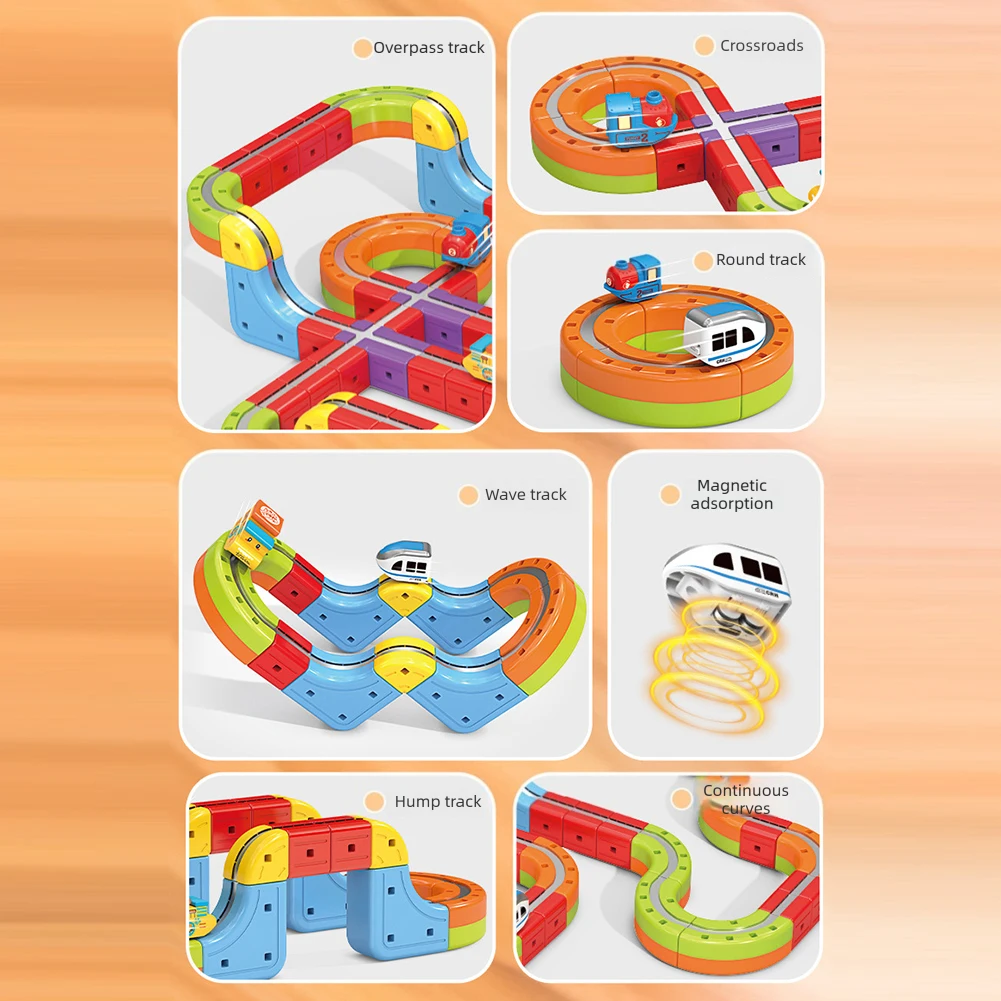 لعبة قطارات الألغاز الذكية DIY للمحديات المتقدمة مشبك ثلاثي الأبعاد للأطفال الأولاد والبنات #6