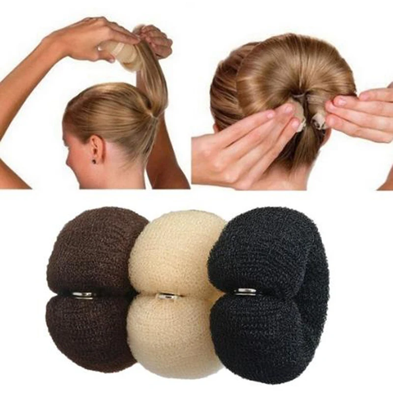 3Colors Fashion Elegant Hair Bun Donut Foam Sponge Easy Big Ring Hair Styling Tool Hairstyle Hair Accessories For Girls Women