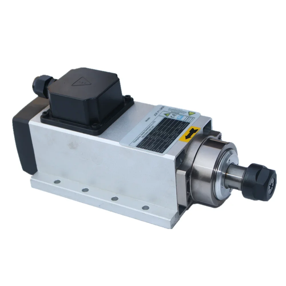 1.5KW ER11/ER20 110V/220V Numerical Control Spindle Motor Kit Square Flange Air-cooled 1.5kW ER11 1.5kW Inverter ER11 Chuck