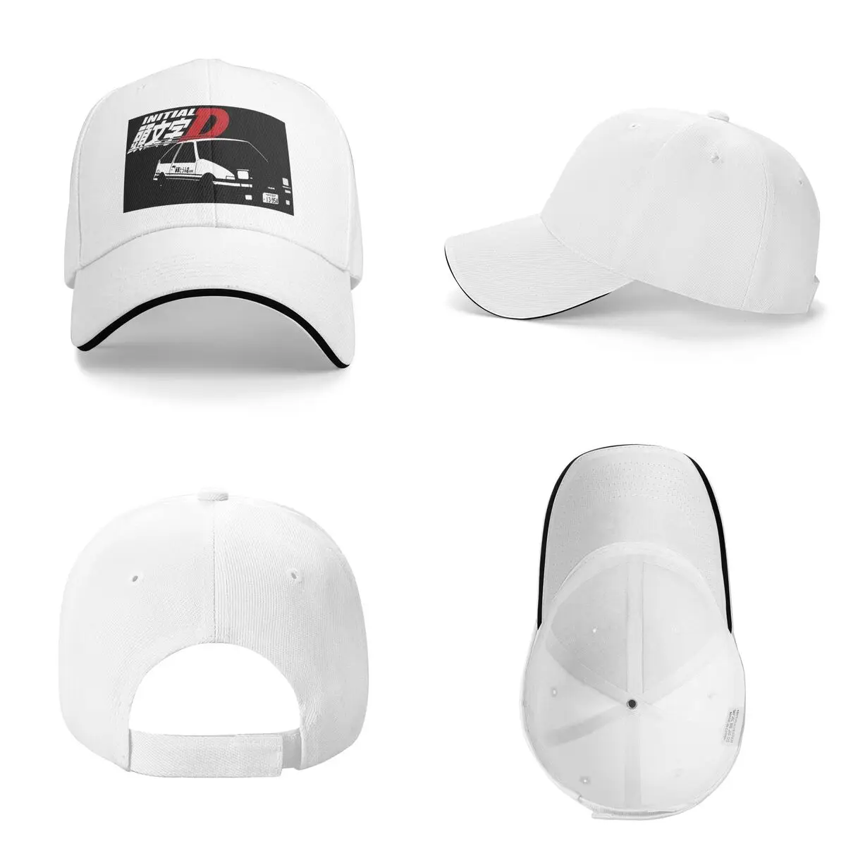 Unisex Baseball Hats Anime Drift AE86 Initial D Outdoor Streetwear Summer Sports Baseball Caps Hip Hop Cap Casquette Hats