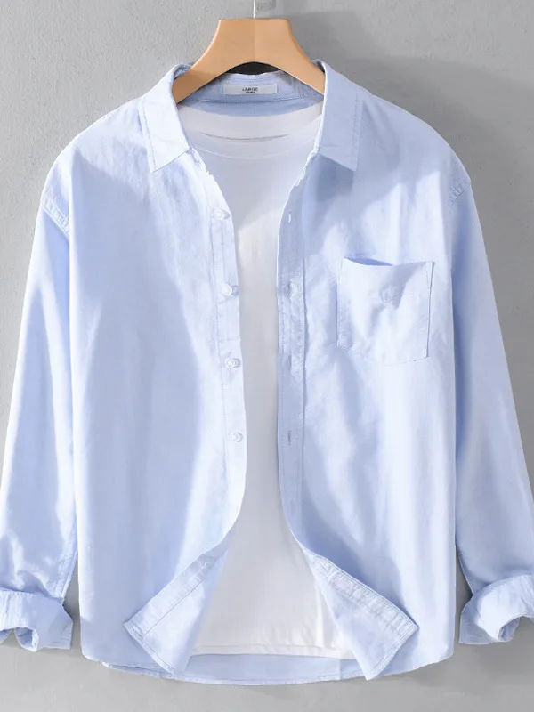 

Свободная повседневная мужская одежда на пуговицах, цветная длинная све-стойка, осенняя одежда, повседневная удобная свободная одежда