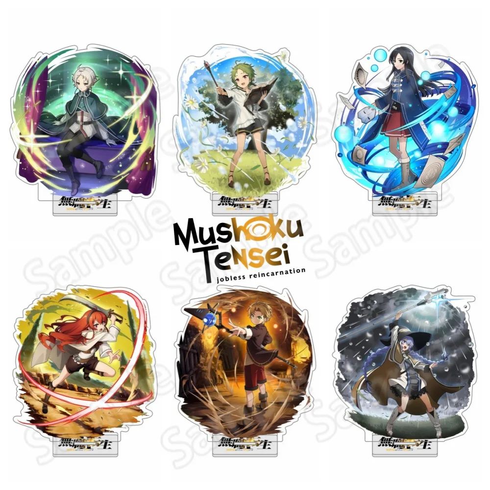 Mushoku Tensei Jobless Reincarnation Acrylic Stand keychain Figure Rudeus Roxy Sylphiette Anime Character Desk Decor Collection