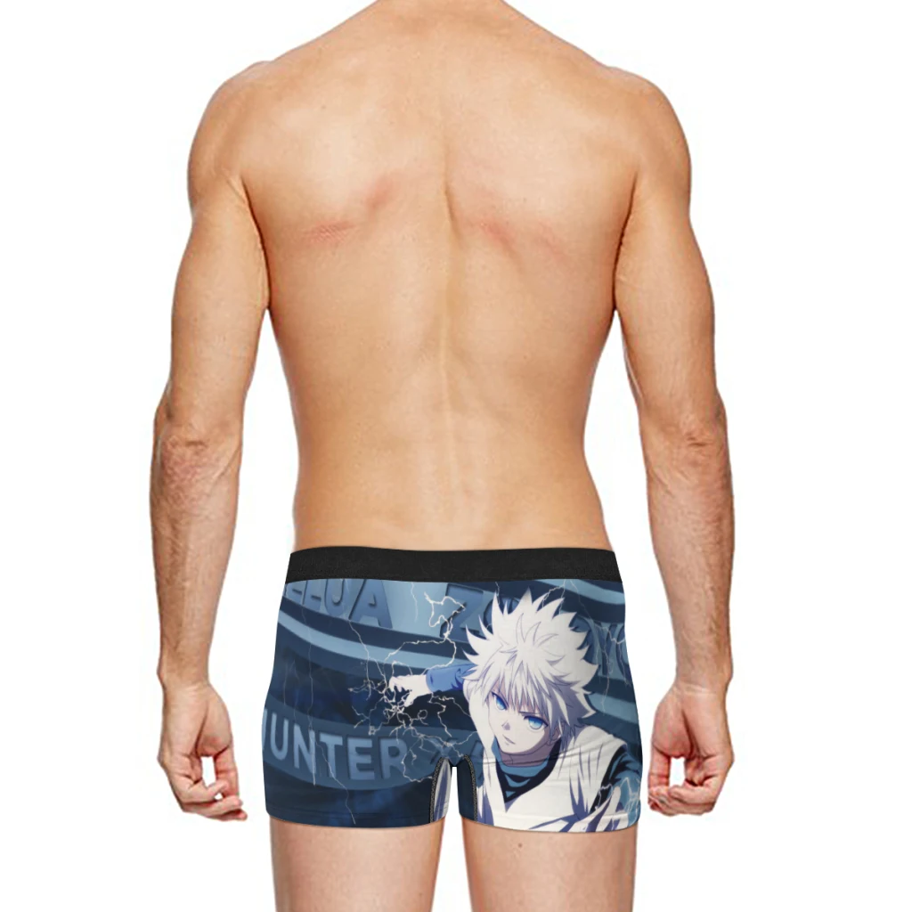 Calções de Boxer Killua masculino, Cuecas masculinas, Roupa interior respirável, Hunter X Hunter, Boxershorts