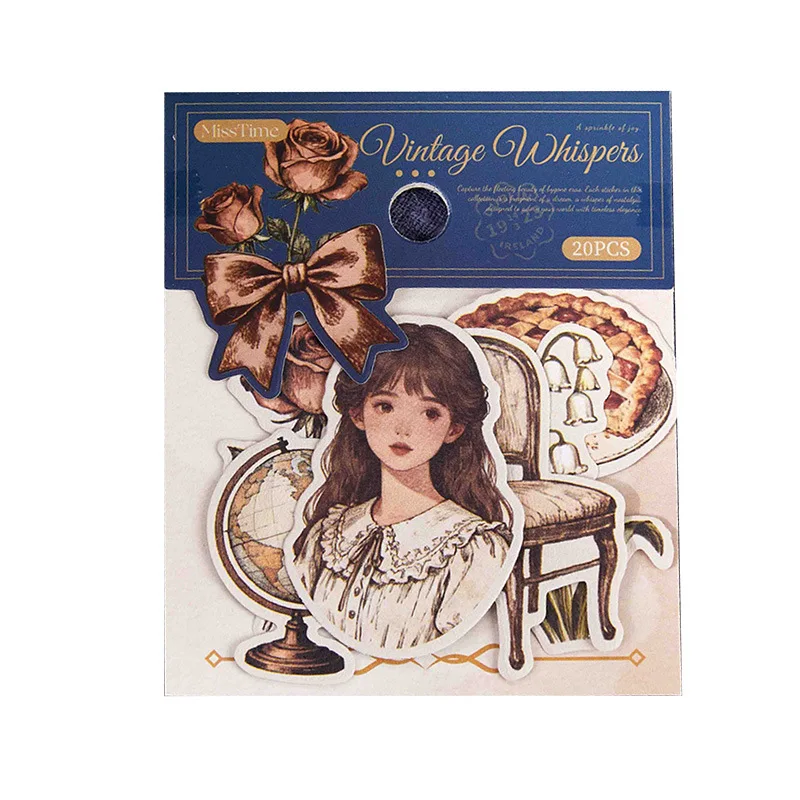 

Набор из 6 упаковок/лотов: Декоративные стикеры в стиле ретро для скрапбукинга и DIY-творчества, для джанк-журналов, с милым дизайном.