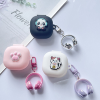 For OnePlus Buds 3 case Buds Pro 2 /Buds Pro 3/Nord Buds3Pro cute Cartoon with keychian Earphone Silicone Protective Case fundas