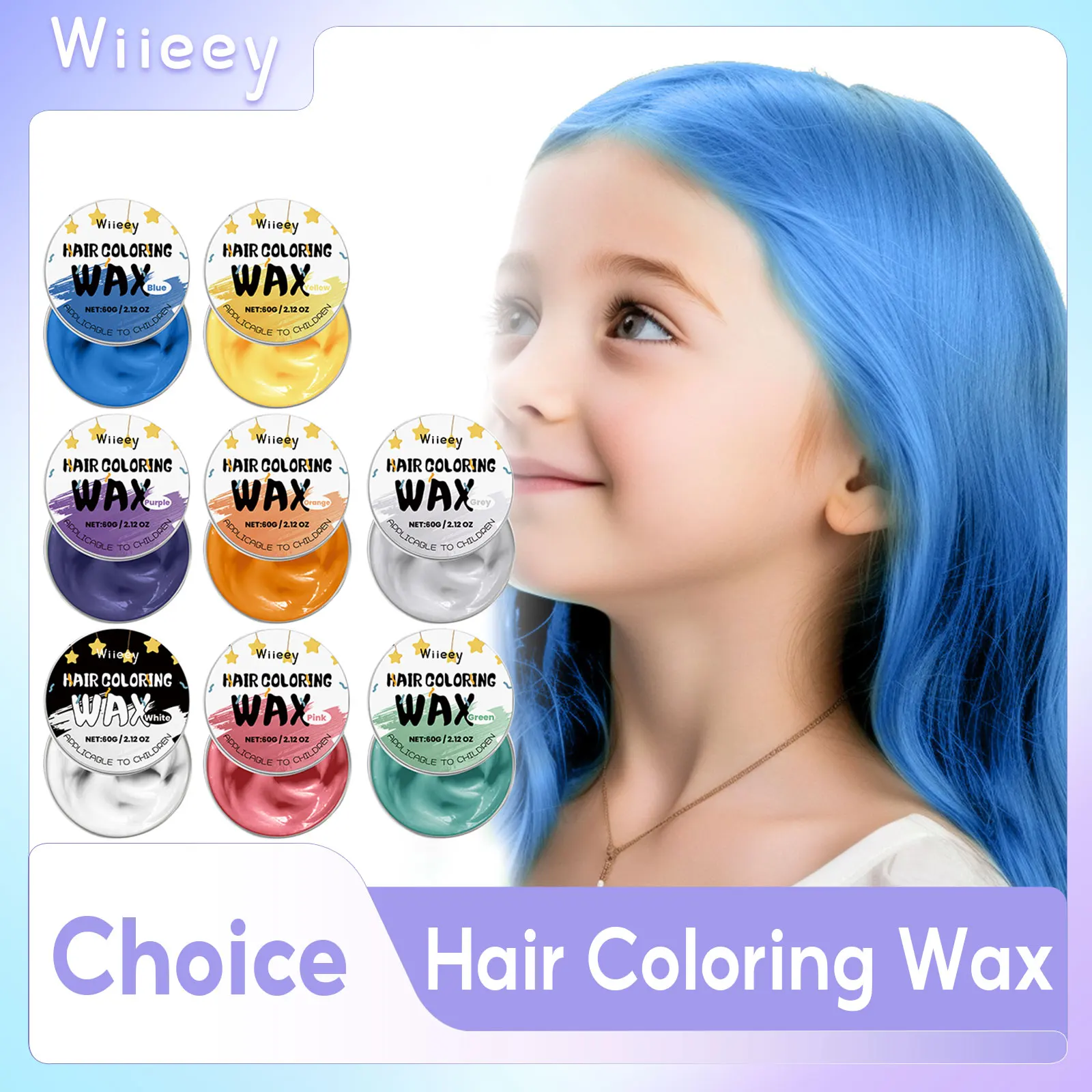 8 Colors Kids Hair Color Wax Temporary Hair Paint Reduce Scalp Stimulate Prevent Dryness Daily Party Role Play Colored Hair Dye