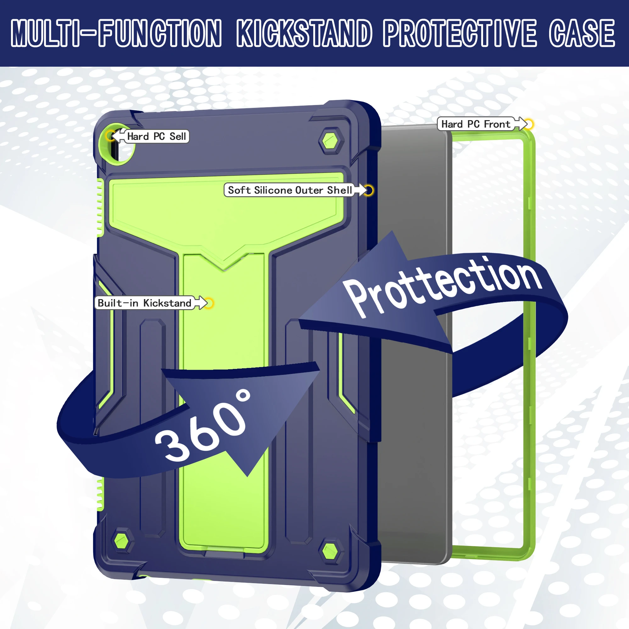 

For Lenovo M11 M10 Plus 3rd Gen M10 3rd Gen Rugged Shockproof Tablet Protective Case Cover Shell Hybrid Shockproof With Holder