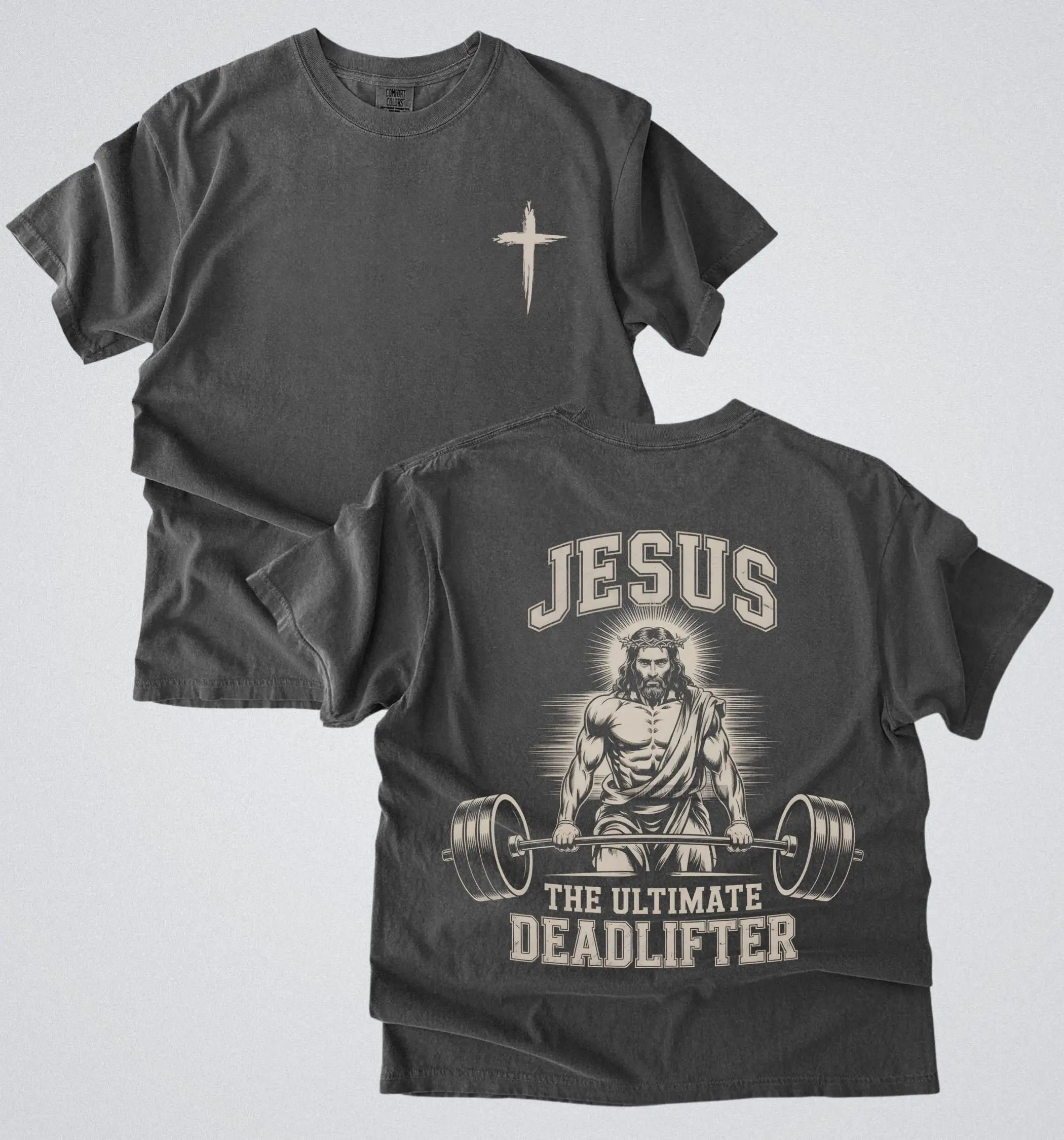 Jesus The Ultimate Deadlifter Shirt, Christian MenGifts, Workout Shirt, Gym Shirt for Men, Fitness Apparel