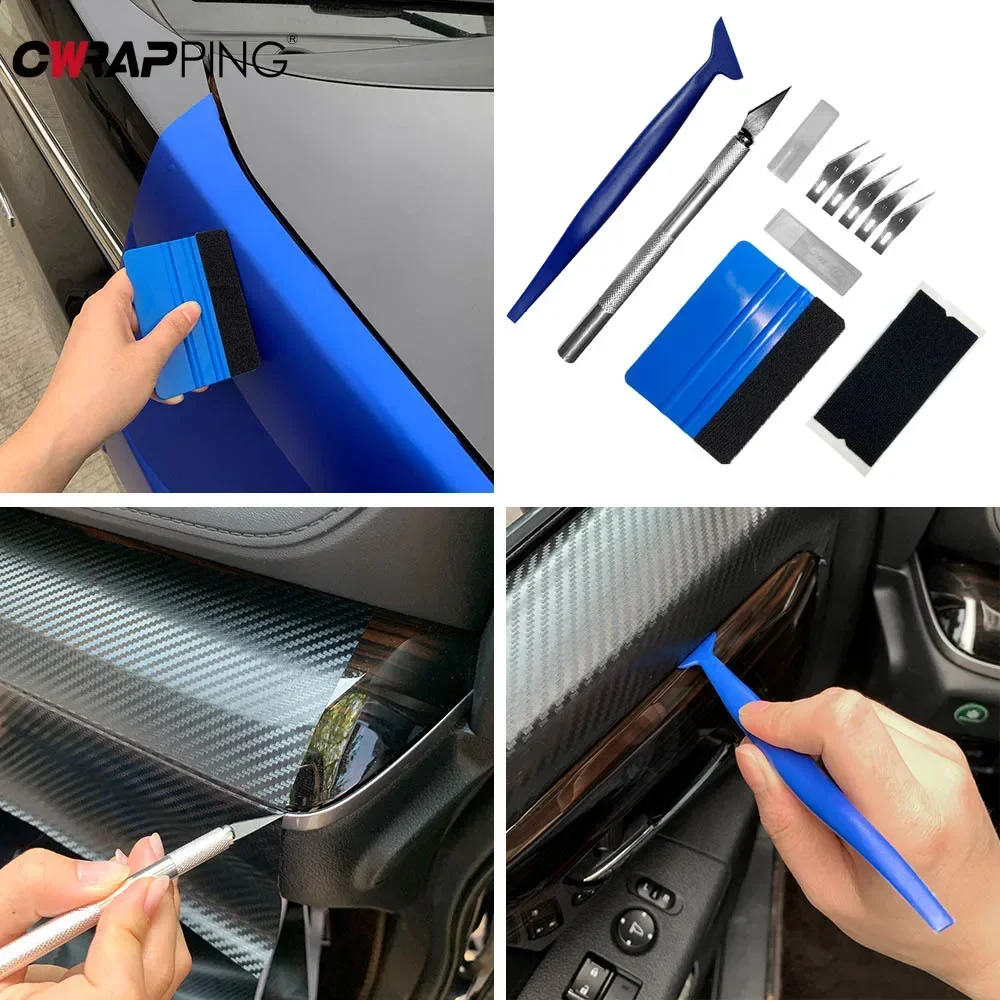 Car Wrapping Vinyl Tool Kit Window Film Tint Tools Car Wrap Sticks Auto Trimming Squeegee Tinting Felt Edge for Car Accessories