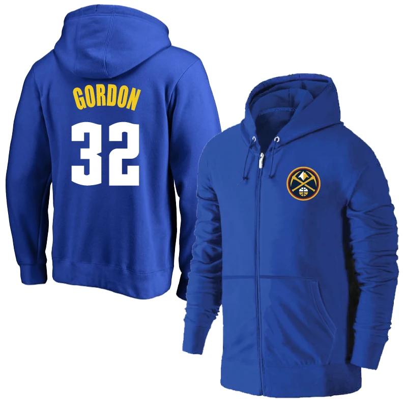 بدلة تدريب كرة السلة جولد ماين جوكي موراي ويستبروك جوردون بورتيل، سترة بسحاب وقبعة، أزياء شبابية من القطن والبوليستر