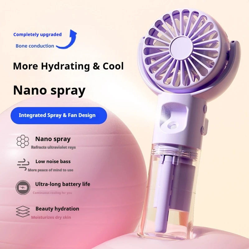 Wearable Handheld Mini Fan Outdoor Portable Cold Air Spray Fan With Humidification Function