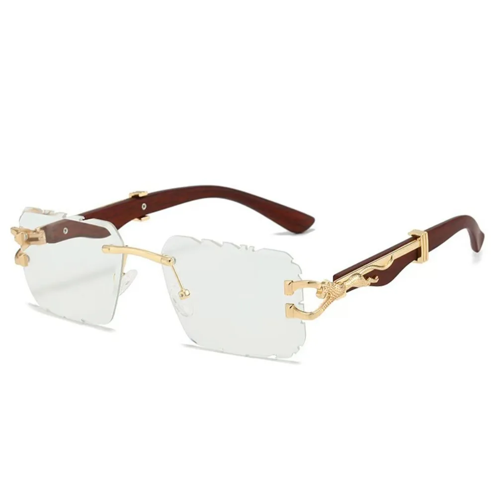 

Fashion Anti-UV Rimless Women's Sunglasses HD Classic Retro Frame Eyewear Rectangle Vintage INS Women Sunglasses Unisex