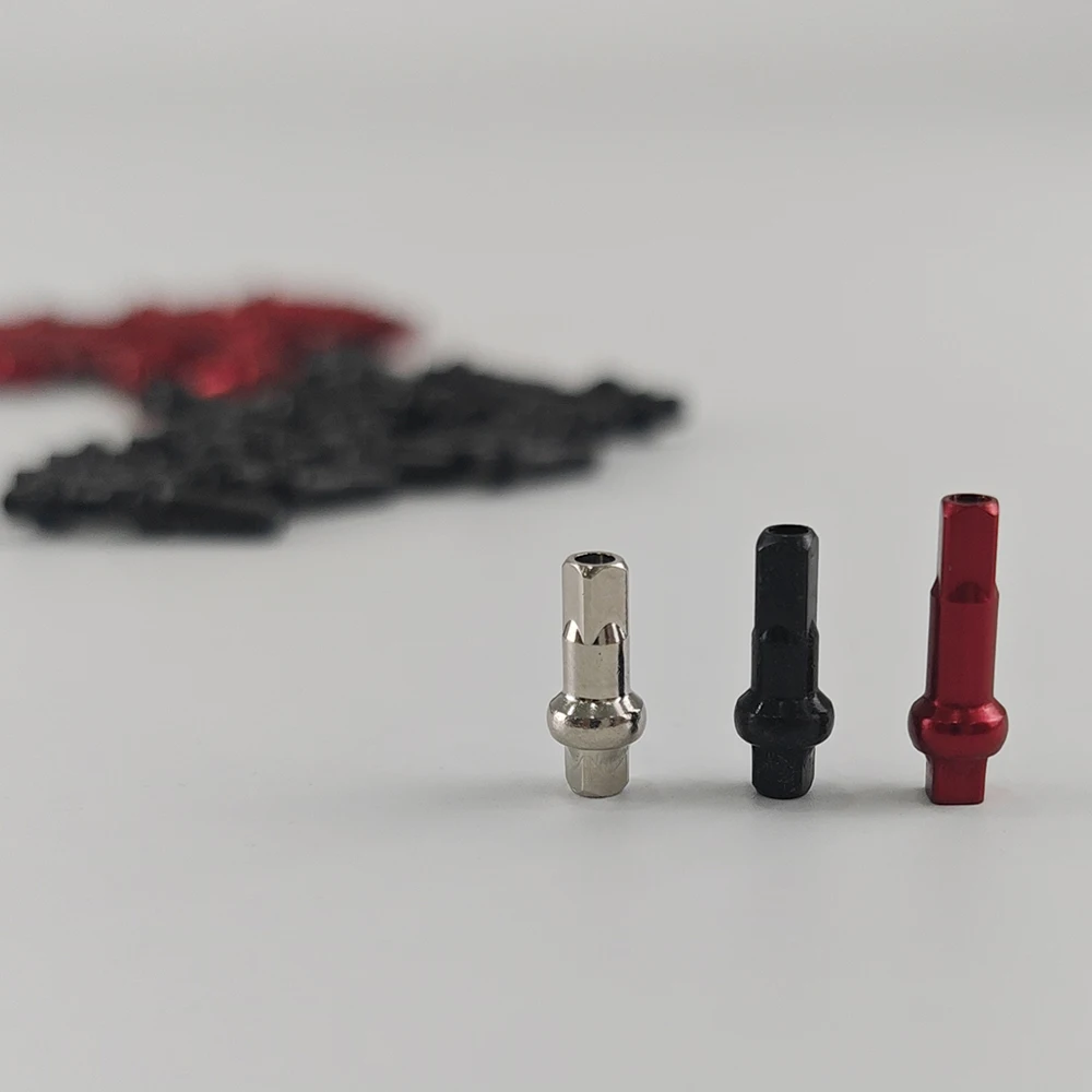 عمود DSN حلمات الدراجة 14.4 مللي متر 16 مللي متر 18 مللي متر سبائك الألومنيوم أو النحاس 14 جرام 2.0 تكلم 3.2 مللي متر رأس مربع مزدوج أسود أحمر فضي أجزاء