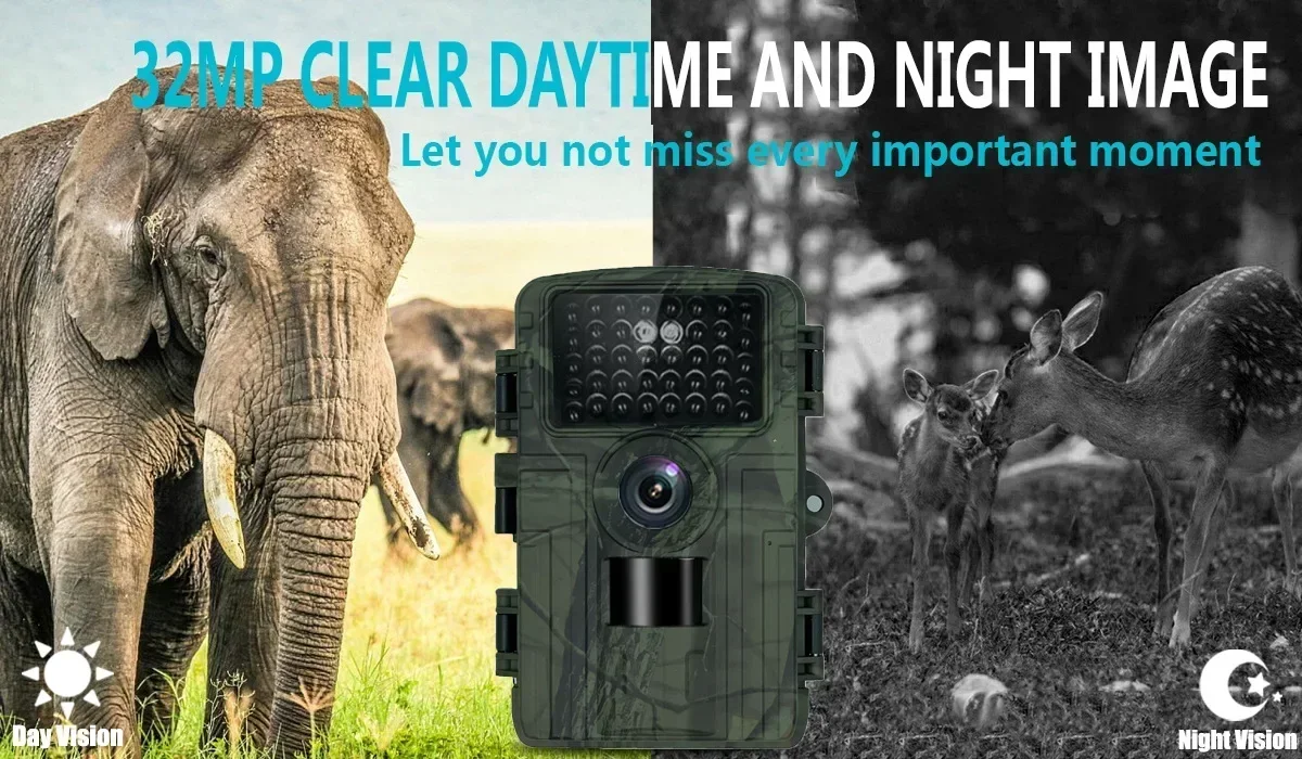 Dispositivo di visione notturna per telecamera da caccia portatile Telecamera anti-chassione a infrarossi da 32 M per telecamera di localizzazione da caccia selvaggia