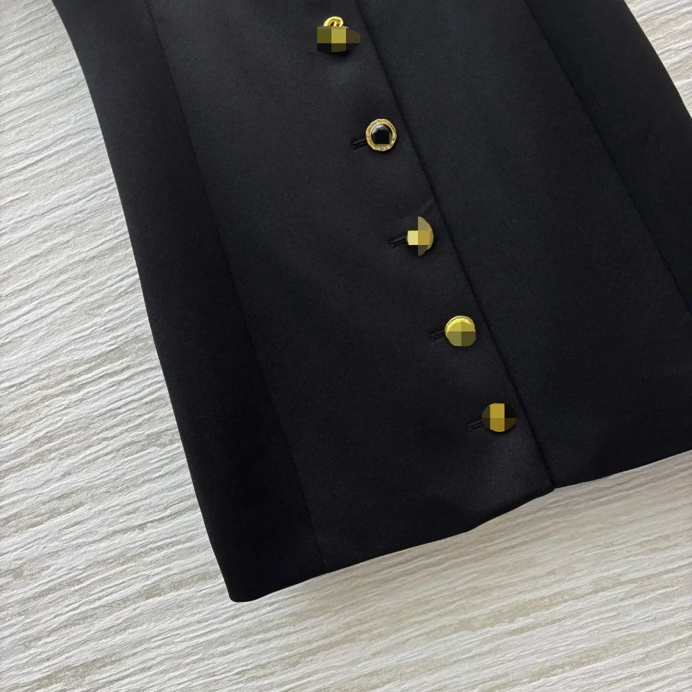 

Black Short Sleeve Deep V Neck Mini Dress 2025