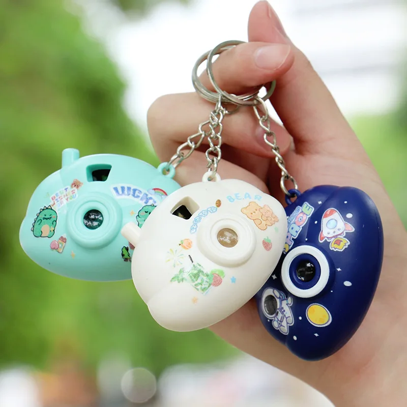 Creative Cute Cartoon Mini Camera Slideshow Light Projector Keychain Children's Toy Bag Pendant Accessories view 5