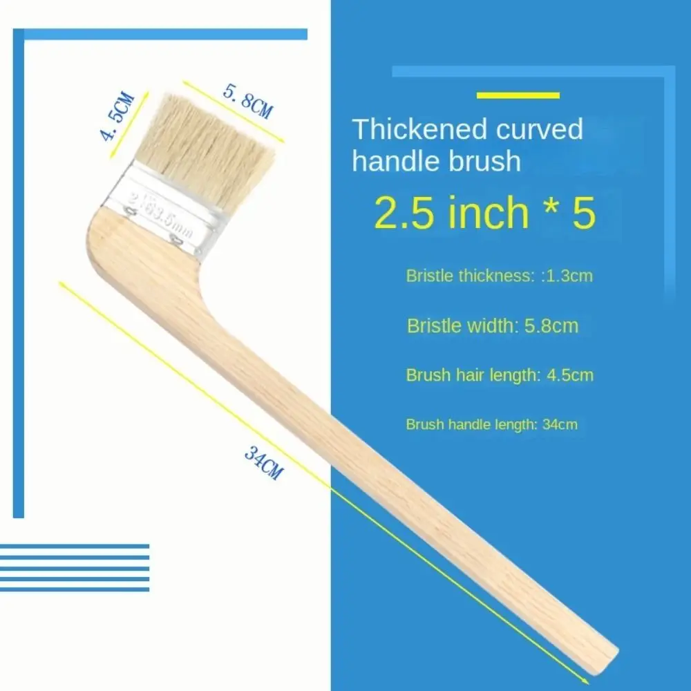 벽 페인팅 범용 강모 브러시 청소 도구 핸들, 나무 브러시, 나무 손잡이 브러시 청소, 긴 손잡이 팔꿈치