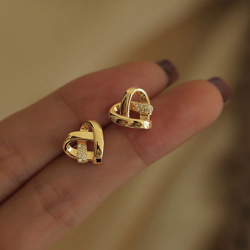 

Cmon Kstar 925 Silver Eternal Love Earrings Earrings Puncture Silver/Gold Fashion Women's Earrings Fashion Wedding Jewelry