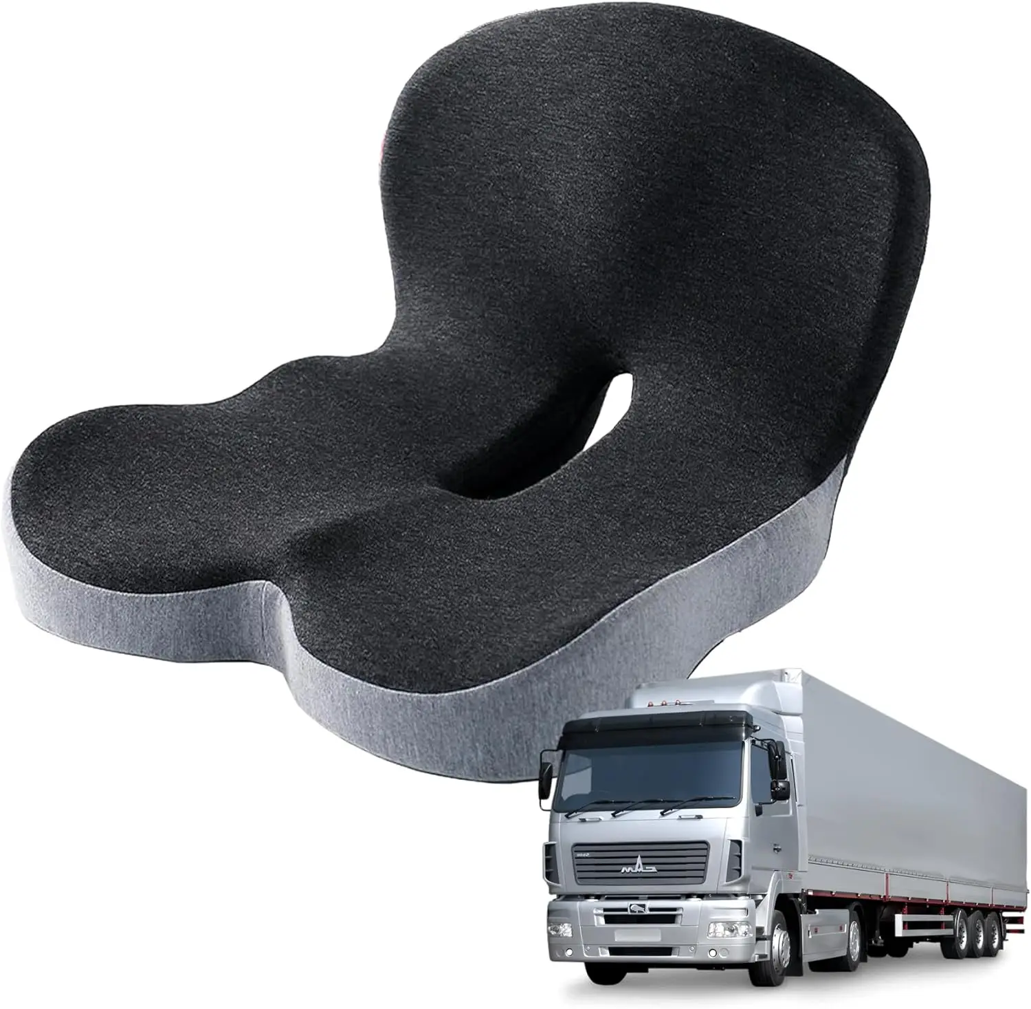 

Memory Foam Seat Cushion for Back Support, Sciatica Relief, Ergonomic Comfort for Long Sitting & Driving