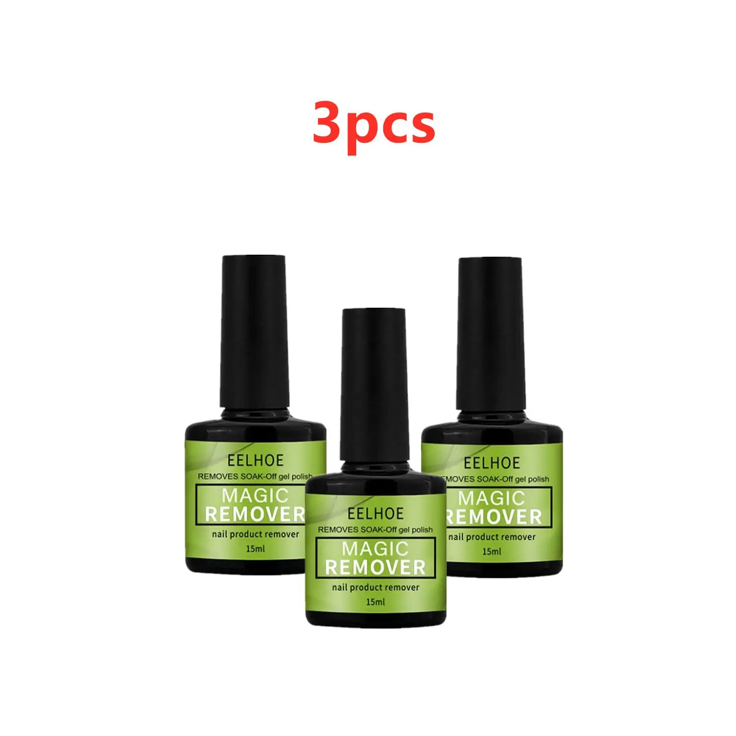 3pcs 15ml Magic Fast Remover Nail Gel Polish Remover UV Polish Magic Varnish Gel Permanent Gel Delete Burst Nail Semi Polish