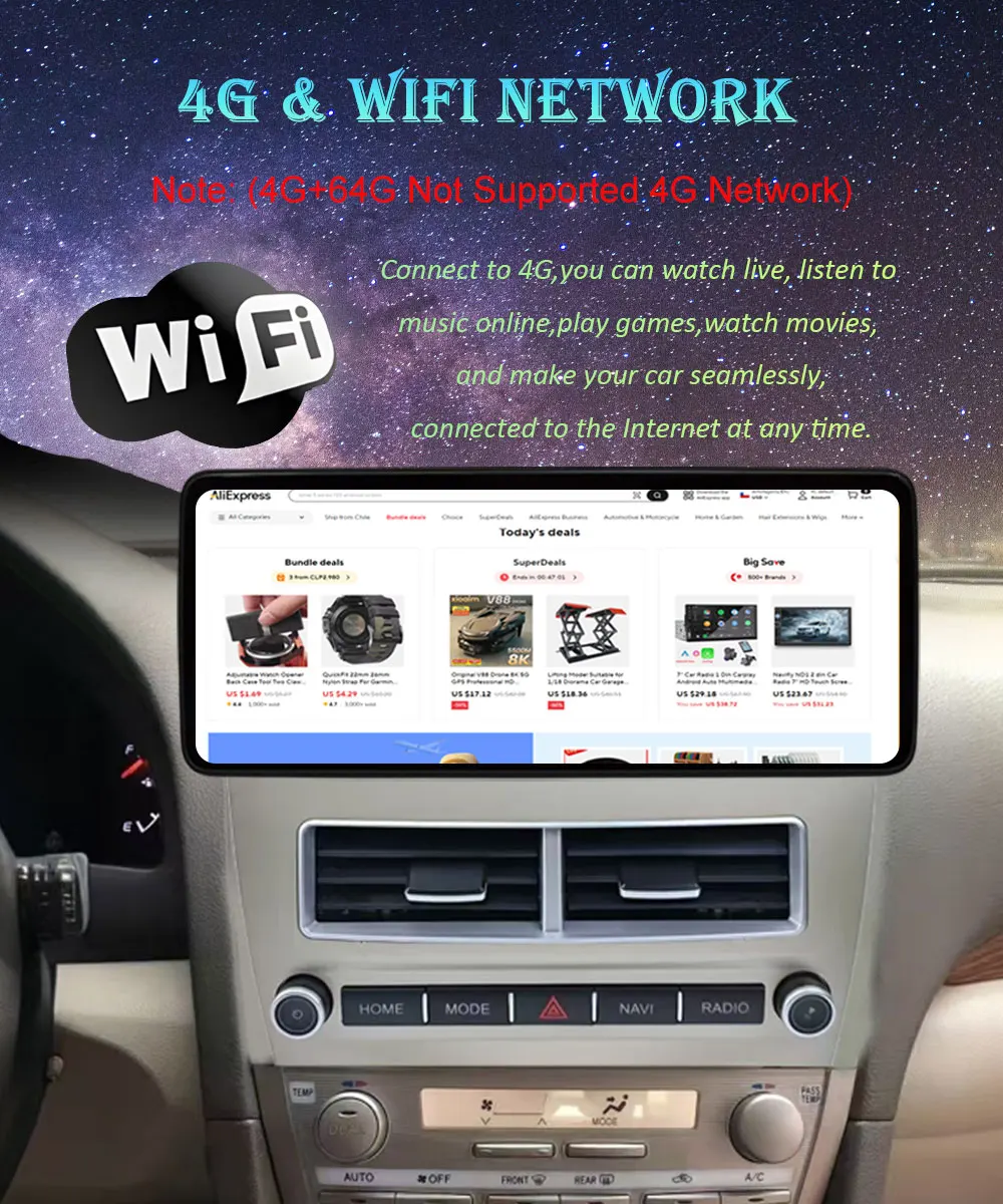 Navigation GPS For Mitsubishi Outlander 2008-2015 Wireless CarPlay Multimedia Display Touch Screen Android auto DSP Stereo QLED