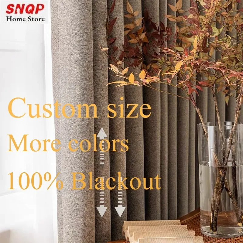 

Full Blackout Insulation Curtains for Living Room Bedroom Dining Thickened Fashion Luxury Simple Modern White Tulle Custom Size