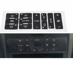 Car AC Climate Air Condition Control Button Repair kit Sticker Decals For Audi A2 A3 8L Matte Black Car Accessories