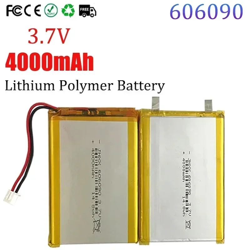 606090 3.7V Polymer Lithium Battery4000mAh Suitable for Video Early Education Machine Mobile Power Supply DIY Solar Street Light