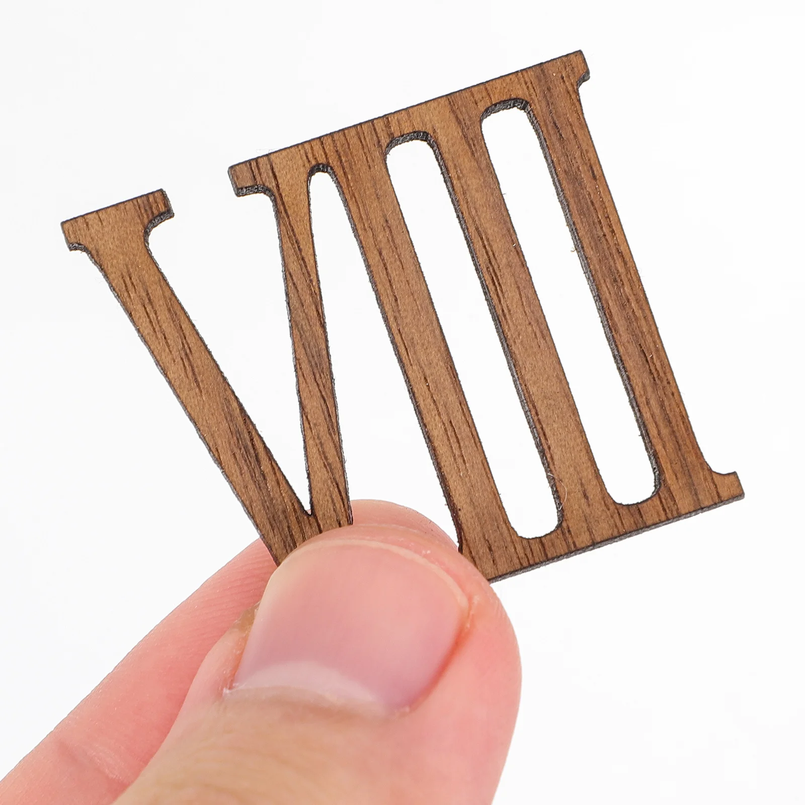 

12Pcs Clock Numerals Kit Roman Number Replacement Parts Wood for Wall Clock DIY Repair Hands Replacement Parts