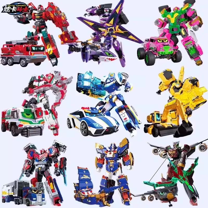 Original Metal Carobot BLUE COP Transformed Autobot Toys FLETA Z BLACK HOOK Card Fighter Car Deformation Vehicle Children's Gift