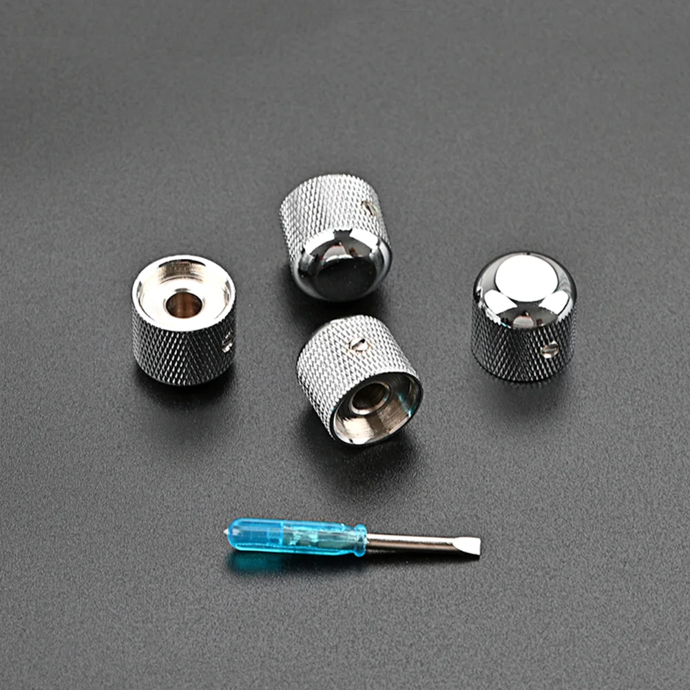 

Guitar Knob Replacement Metal Silver Gold Volume Control Electric Bass Accessories Tone Buttons Durability Premium Material