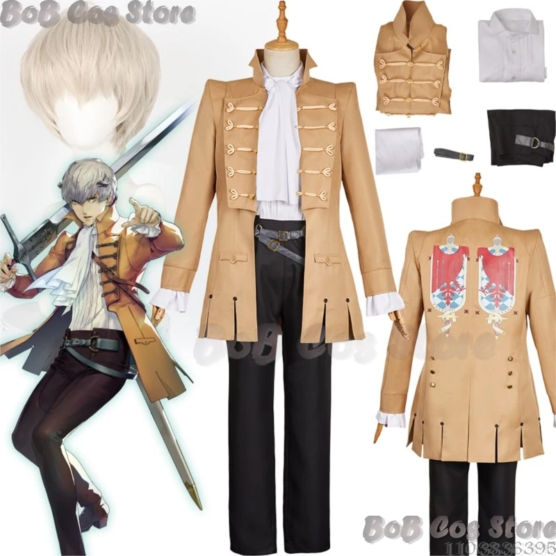 

Strohl Game Metaphor: ReFantazio Cosplay Costume Leon Strohl da Haliaetus Wig Noble Men Caot Suit Holloween Roleplay Customized