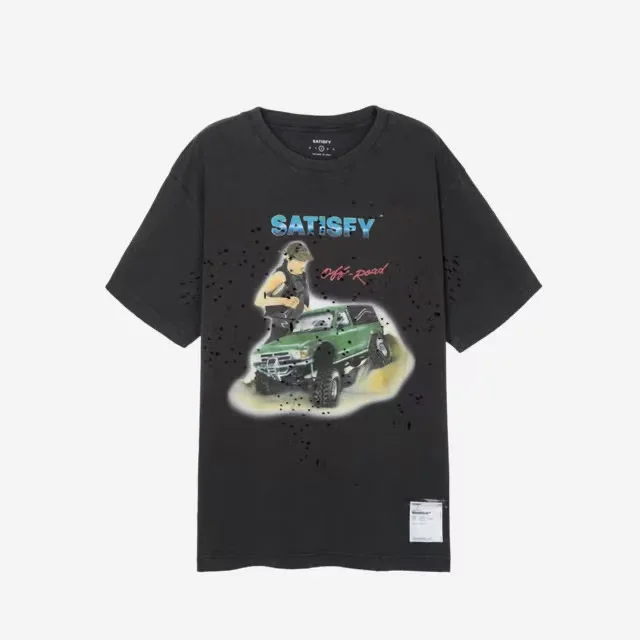 

Trendy Sve Printed T-irt Vintage Sle ort Sve round Ne Casual Wear for Youth Creative Fun Theme Summer Faion