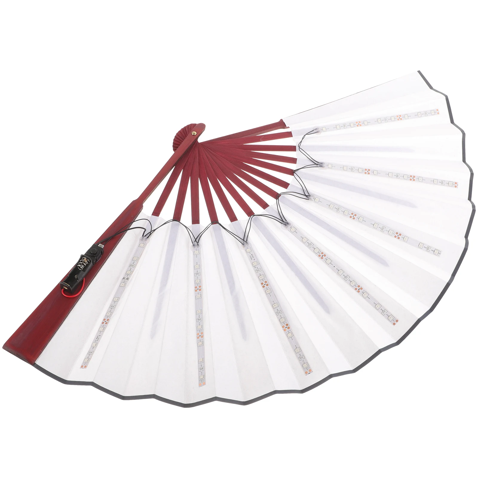 

Glowing Folding Fan Prop Bright LED Handheld Fans for Cosplay Concert Celebration Bar Nightclub Durable Long Service Life