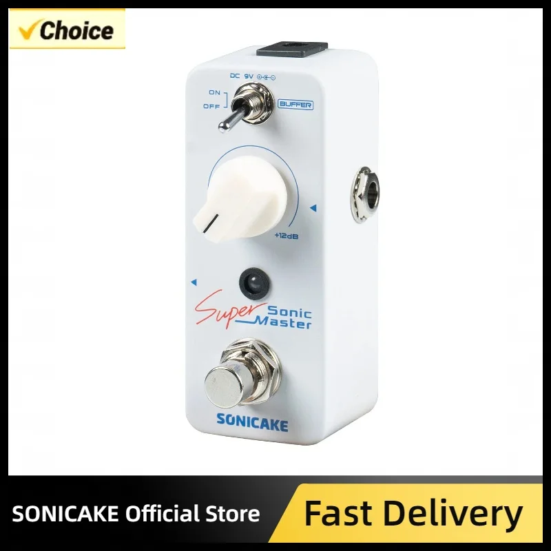 SONICAKE Sonic Super Master Clean Boost Buffer Guitar Bass Effects Pedal +12dB Gain Effect QSS-22