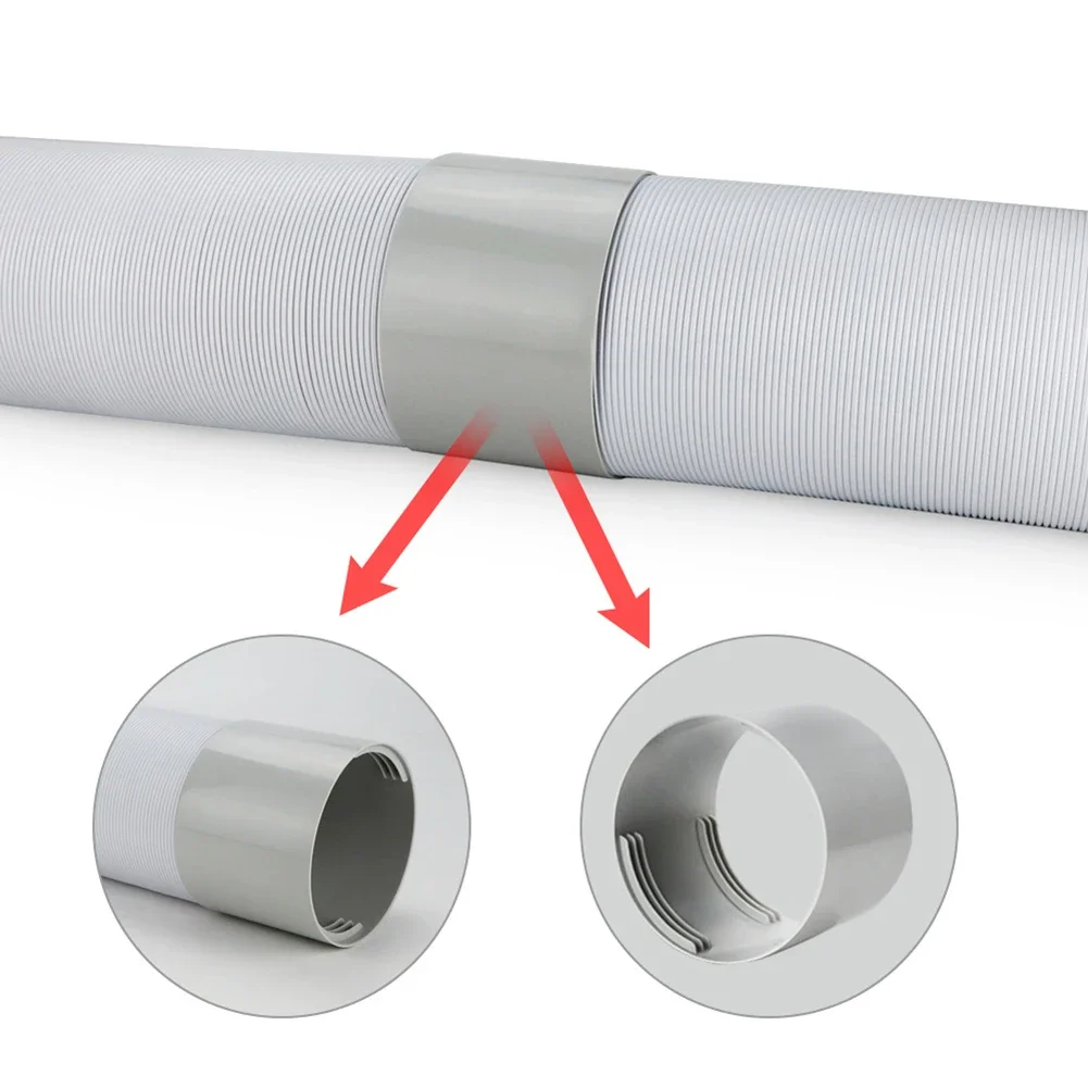 130/150mm Duct Extension Pipe Telescopic Flexible Air Conditioner Exhaust Hose Accessories Vent Hose for Mobile Air Conditioning