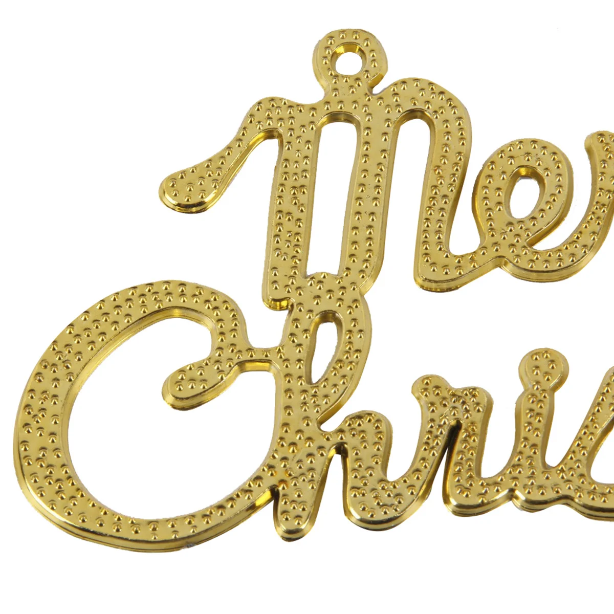 

10Pcs Festive Christmas Ornament 10Cm Golden Glitter English Letter Board Elegant Holiday Decor for Home Office Party Table