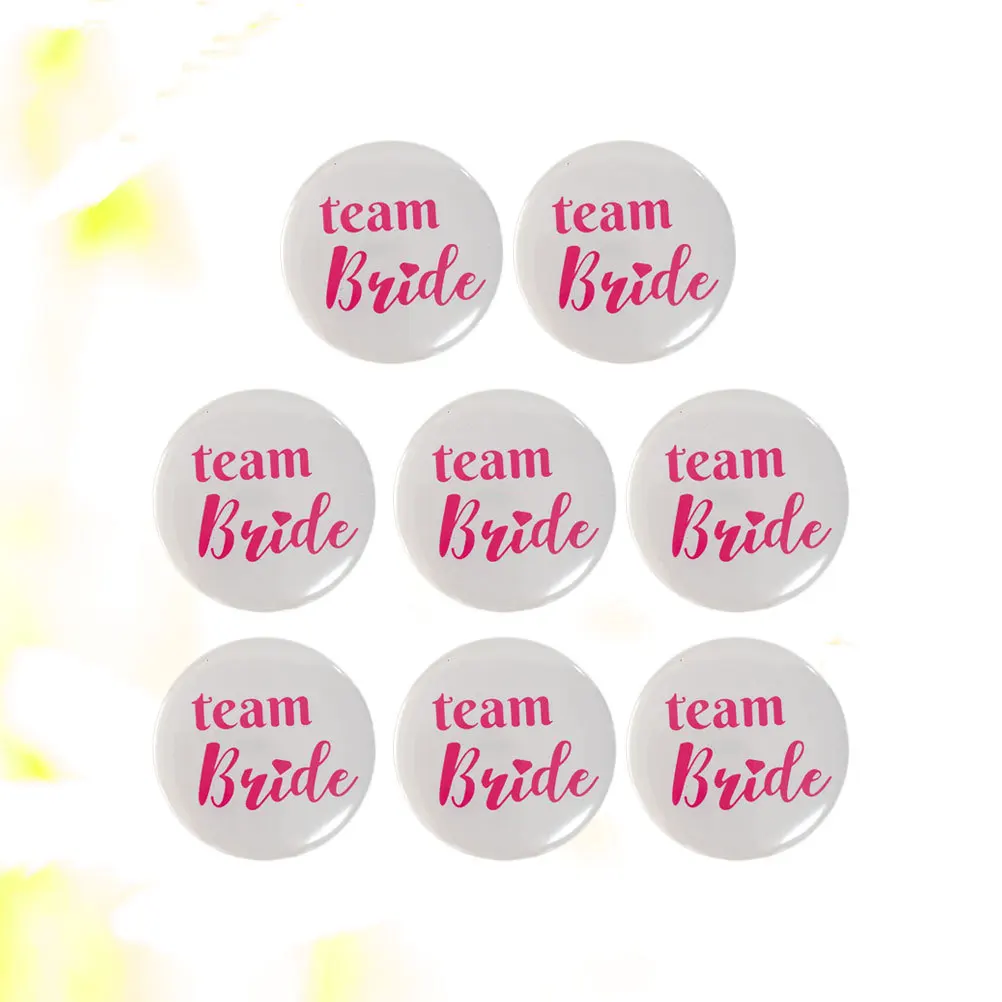 

8Pcs Party Badges Bride Wedding Corsages Bachelor Brooches Creative Bachelorette Accessories Photo Props Girls Birthday Festival